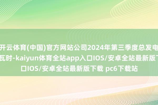 开云体育(中国)官方网站公司2024年第三季度总发电量164.87亿千瓦时-kaiyun体育全站app入口IOS/安卓全站最新版下载 pc6下载站