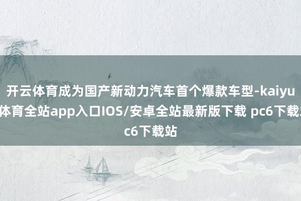 开云体育成为国产新动力汽车首个爆款车型-kaiyun体育全站app入口IOS/安卓全站最新版下载 pc6下载站