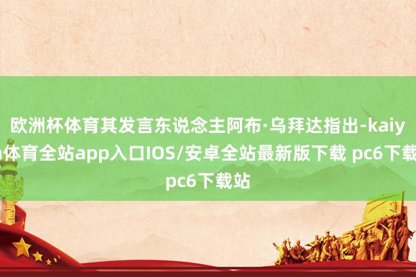 欧洲杯体育其发言东说念主阿布·乌拜达指出-kaiyun体育全站app入口IOS/安卓全站最新版下载 pc6下载站