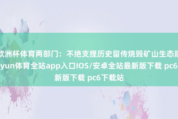 欧洲杯体育　　两部门：不绝支捏历史留传烧毁矿山生态建设-kaiyun体育全站app入口IOS/安卓全站最新版下载 pc6下载站