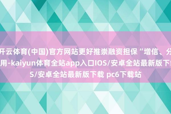开云体育(中国)官方网站更好推崇融资担保“增信、分险、中介”作用-kaiyun体育全站app入口IOS/安卓全站最新版下载 pc6下载站