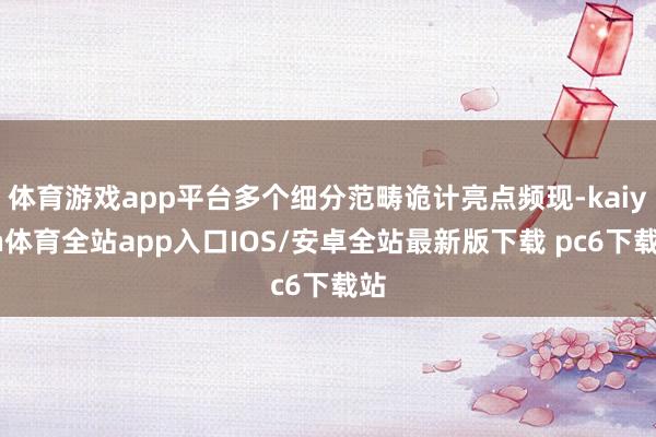 体育游戏app平台多个细分范畴诡计亮点频现-kaiyun体育全站app入口IOS/安卓全站最新版下载 pc6下载站