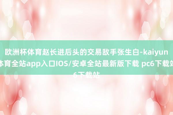 欧洲杯体育赵长进后头的交易敌手张生白-kaiyun体育全站app入口IOS/安卓全站最新版下载 pc6下载站